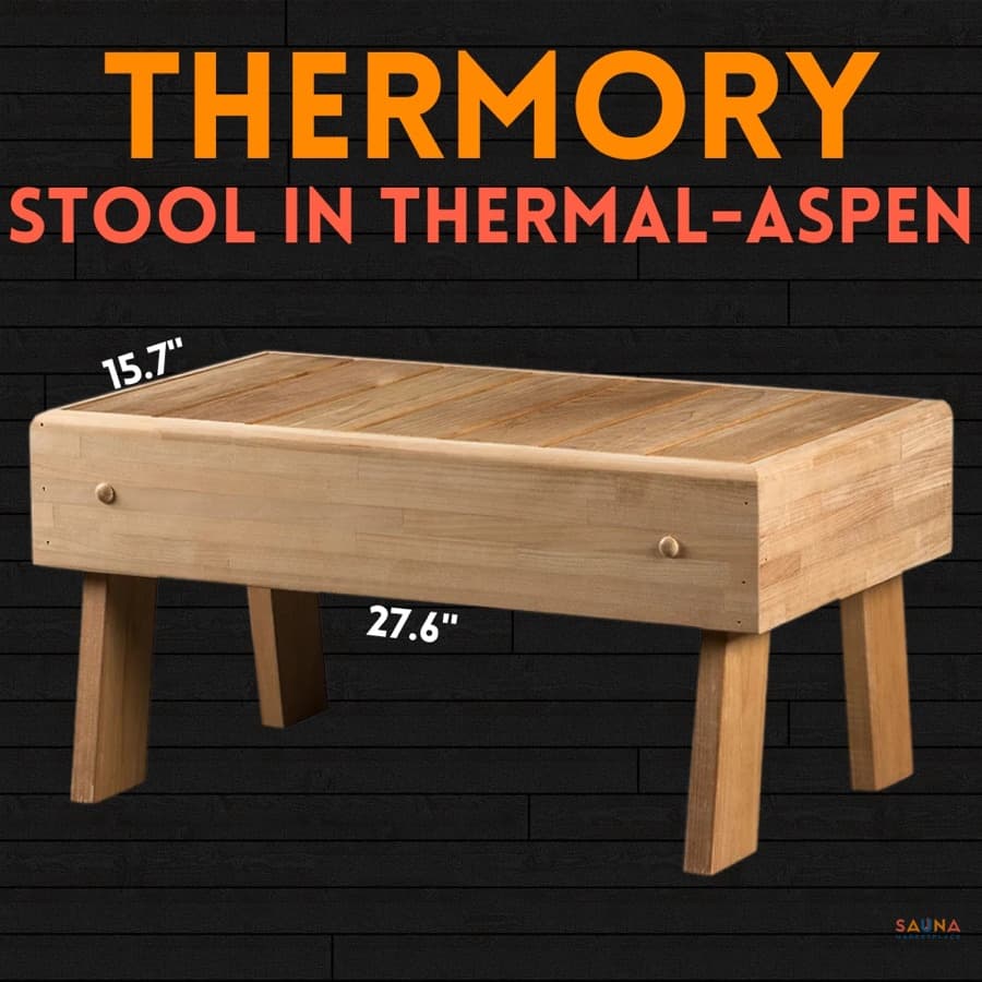 Thermory Sauna Stool or Step in Thermo-Aspen
