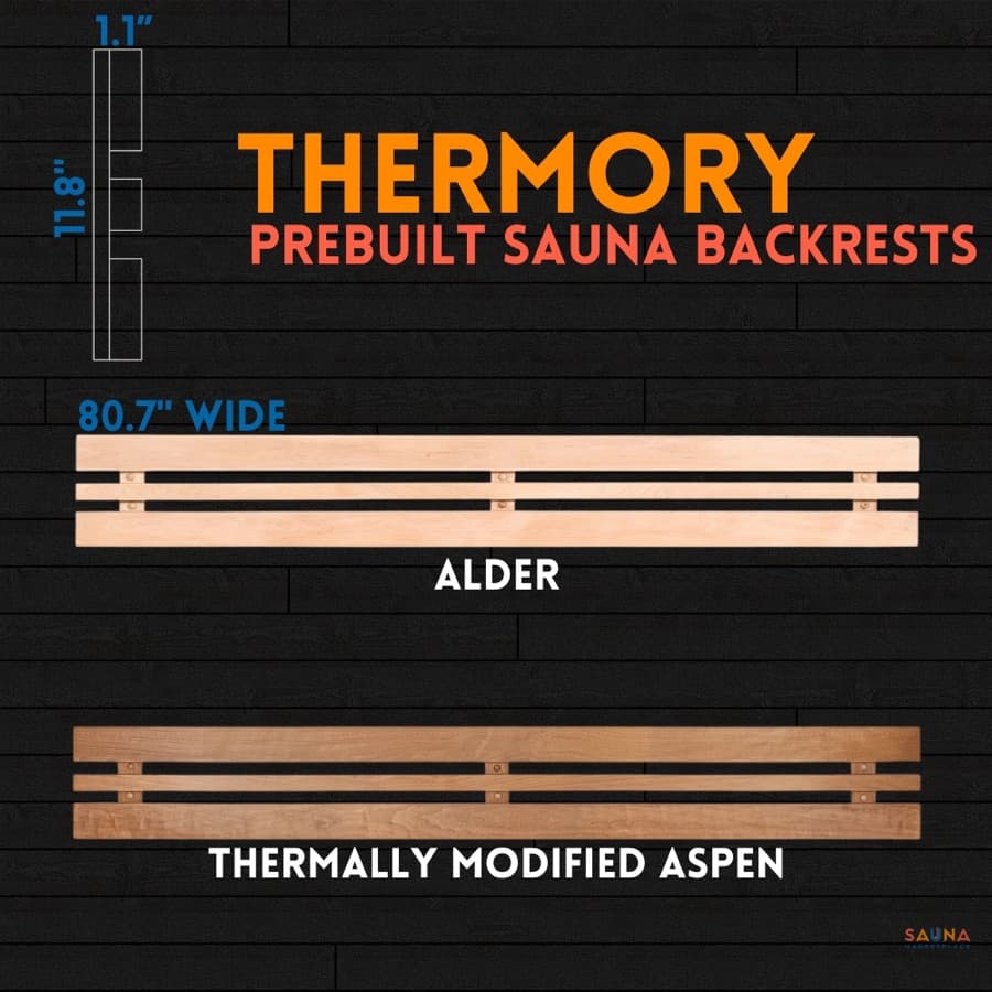Thermory Prebuilt Sauna Backrest