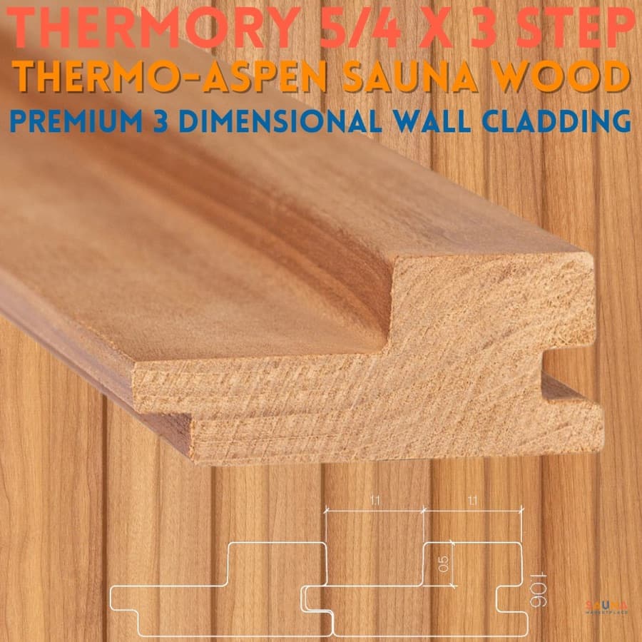 Thermory Thermo-Aspen 5/4×3 STEP Wall Cladding