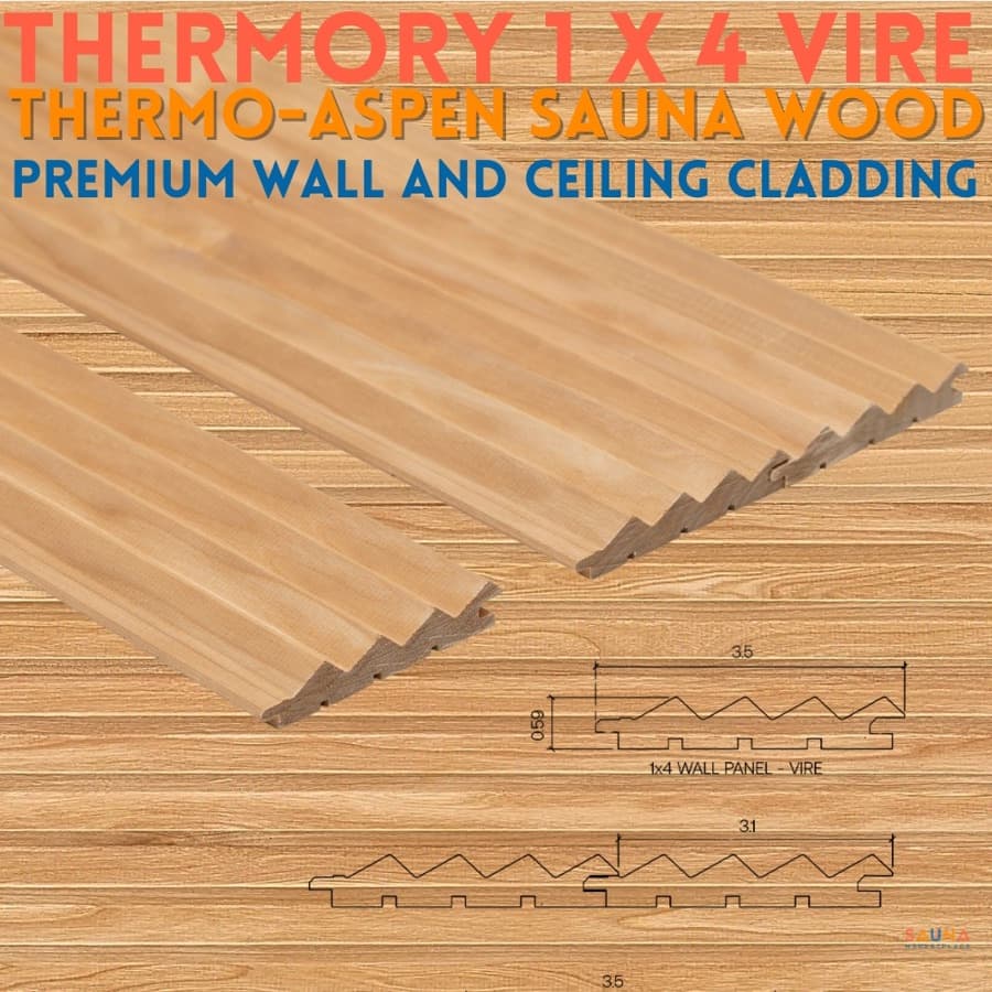 Thermory Thermo-Aspen 1x4 VIRE Wall Cladding