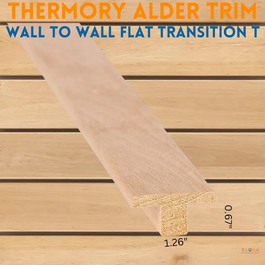 Thermory Alder Wall To Wall Flat T Transition Trim