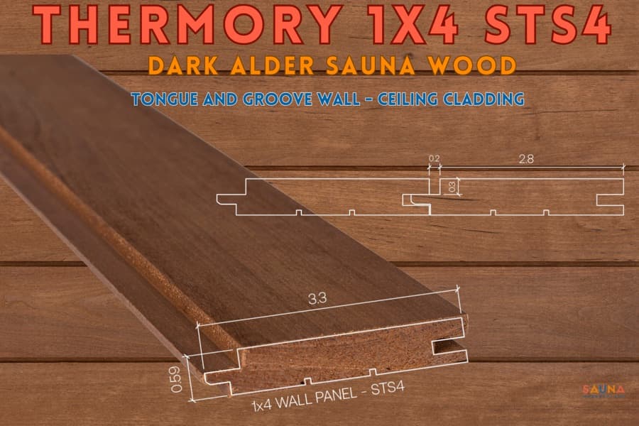 Thermory Dark Thermo-Alder Wall Paneling 1×4 STS4