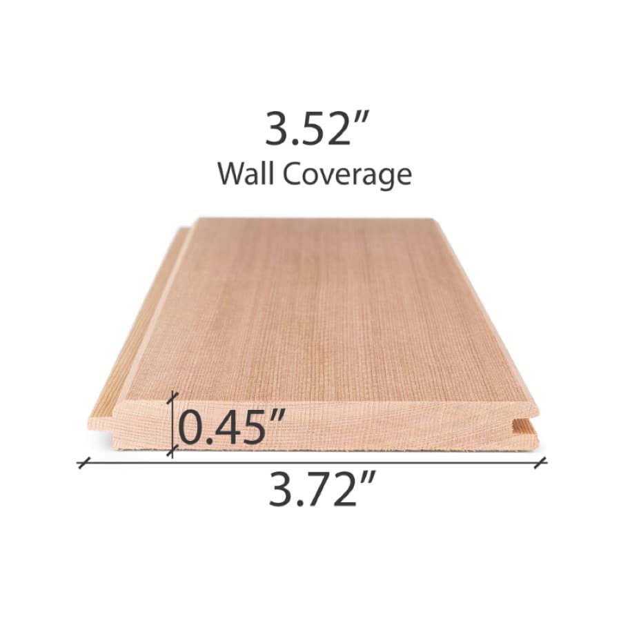 ProSaunas Western Red Cedar 1/2X4 VG T&G V2E Wall Cladding
