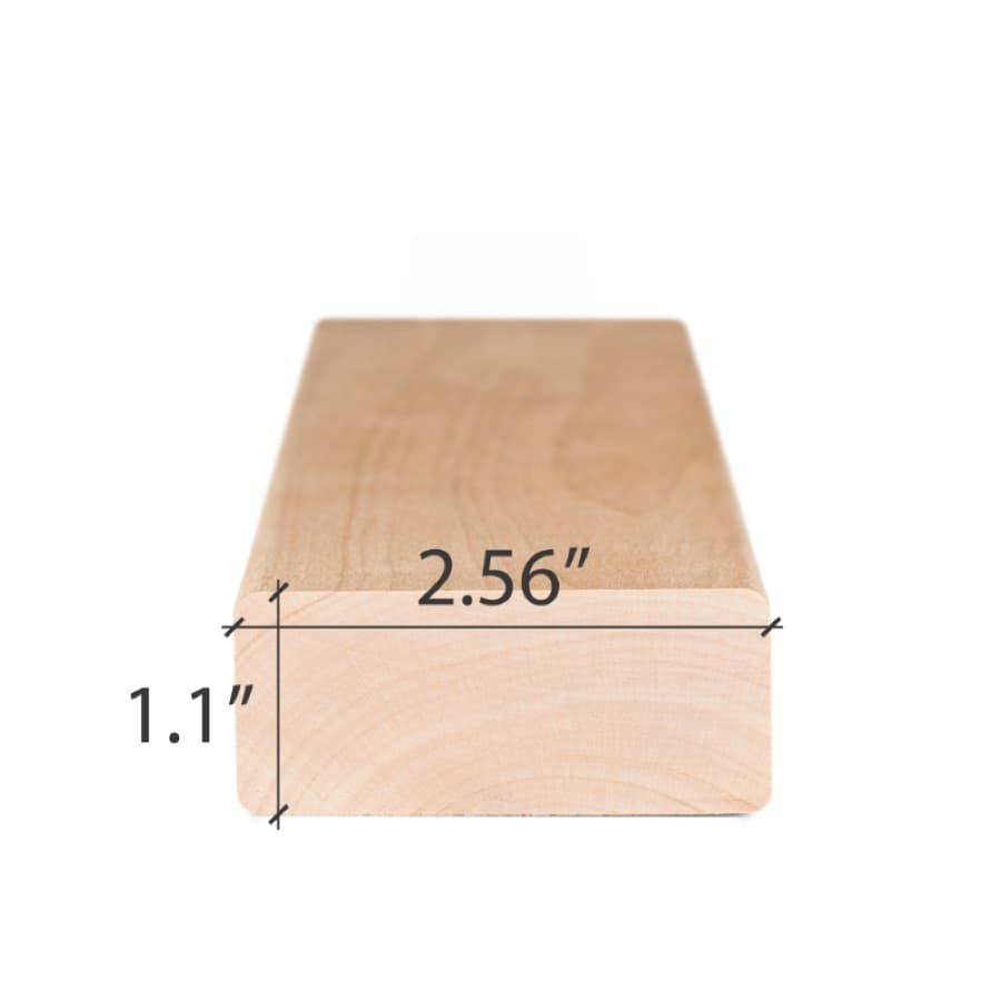 ProSaunas Alder 2X3 S4SEE SHP Bench, Backrest & Skirting
