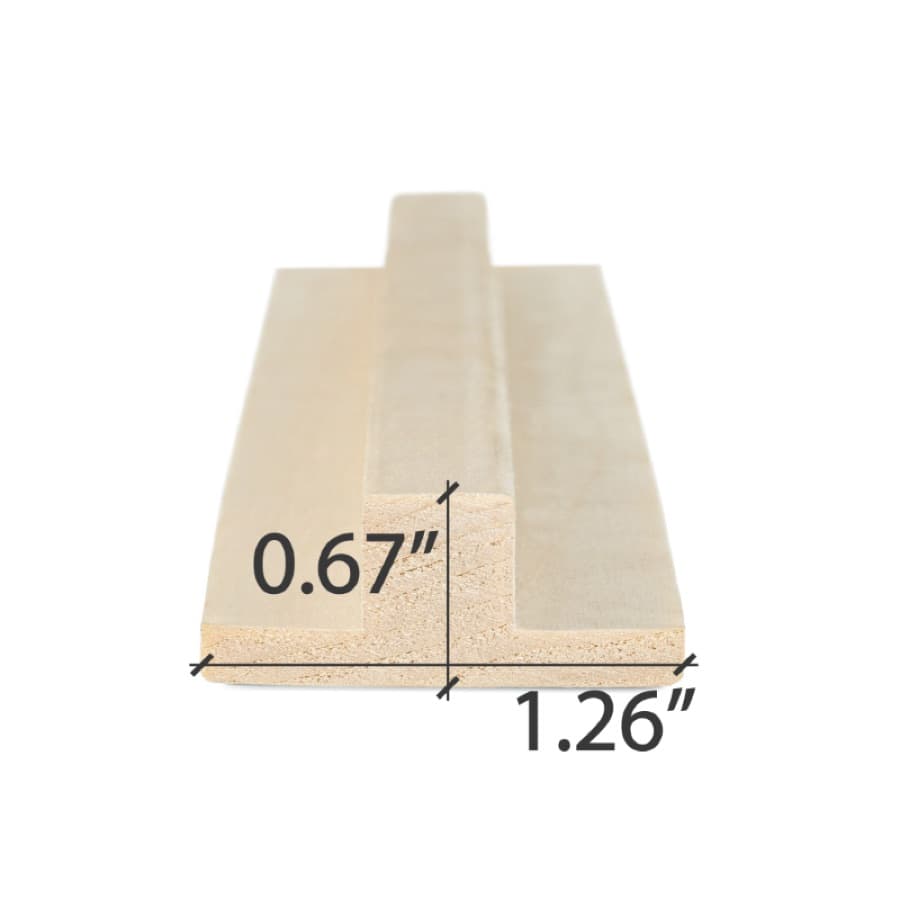 ProSaunas Aspen 1X2 T-Moulding Moulding & Trim