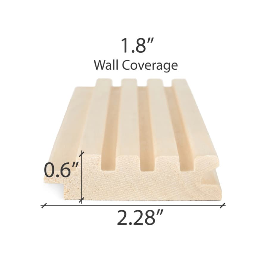 ProSaunas Aspen Groove-S 1X3 T&G Wall Cladding