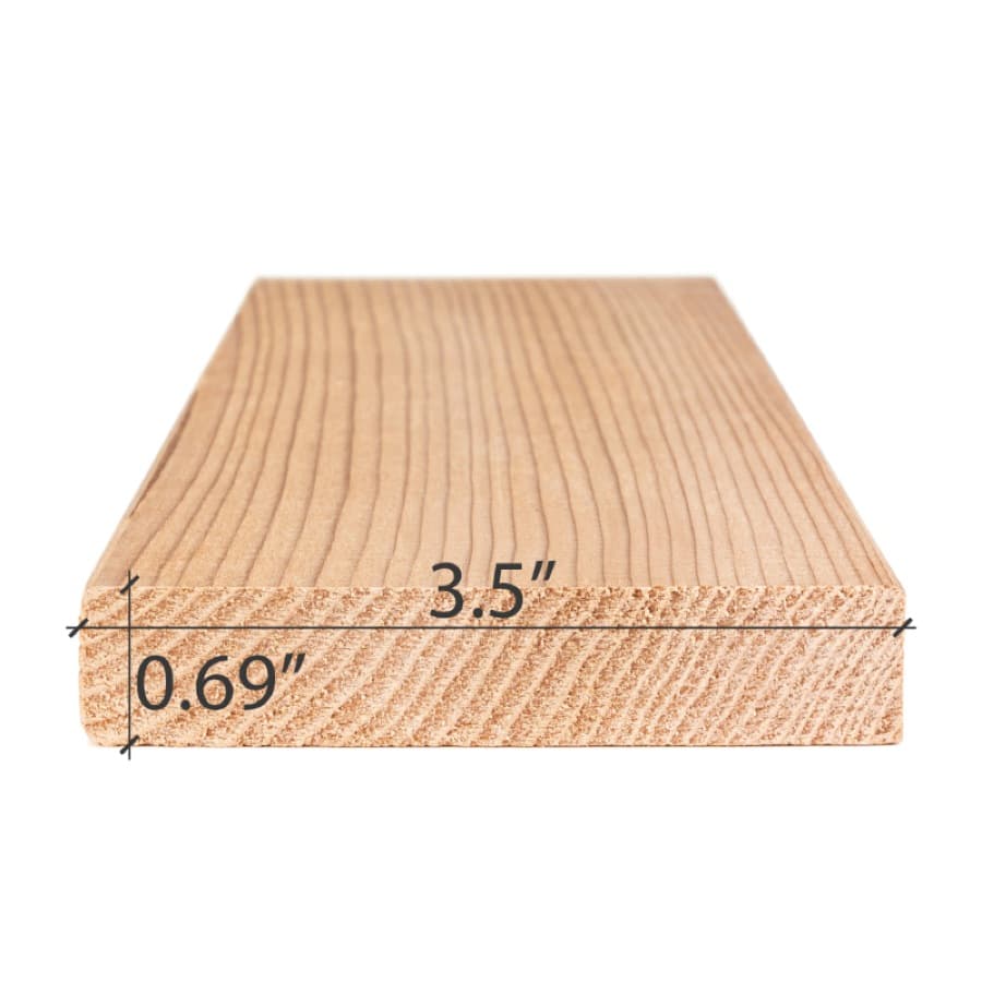 ProSaunas Western Red Cedar 1X4 VG S4SEE Bench, Backrest & Skirting