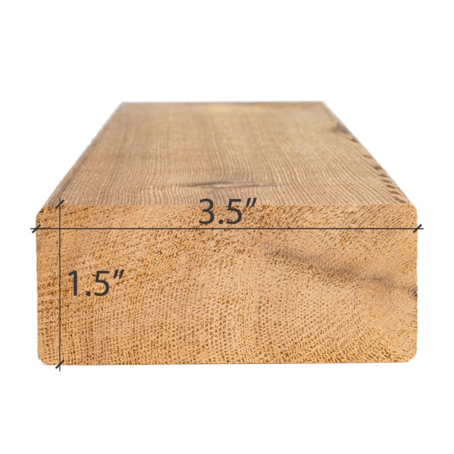 ProSaunas Western Red Cedar 2X4 STK S4SEE Bench, Backrest & Skirting