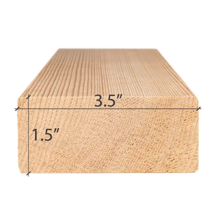 ProSaunas Western Red Cedar 2X4 VG S4SEE Bench, Backrest & Skirting