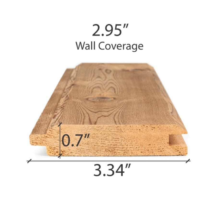 ProSaunas Western Red Cedar 1X4 STK T&G V2E Wall Cladding