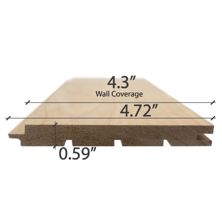 ProSaunas Thermo-Aspen 1X5 T&G STS4 Wall Cladding