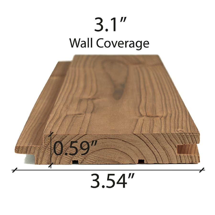 ProSaunas Thermo-Spruce 1X4 T&G STS4 Wall Cladding