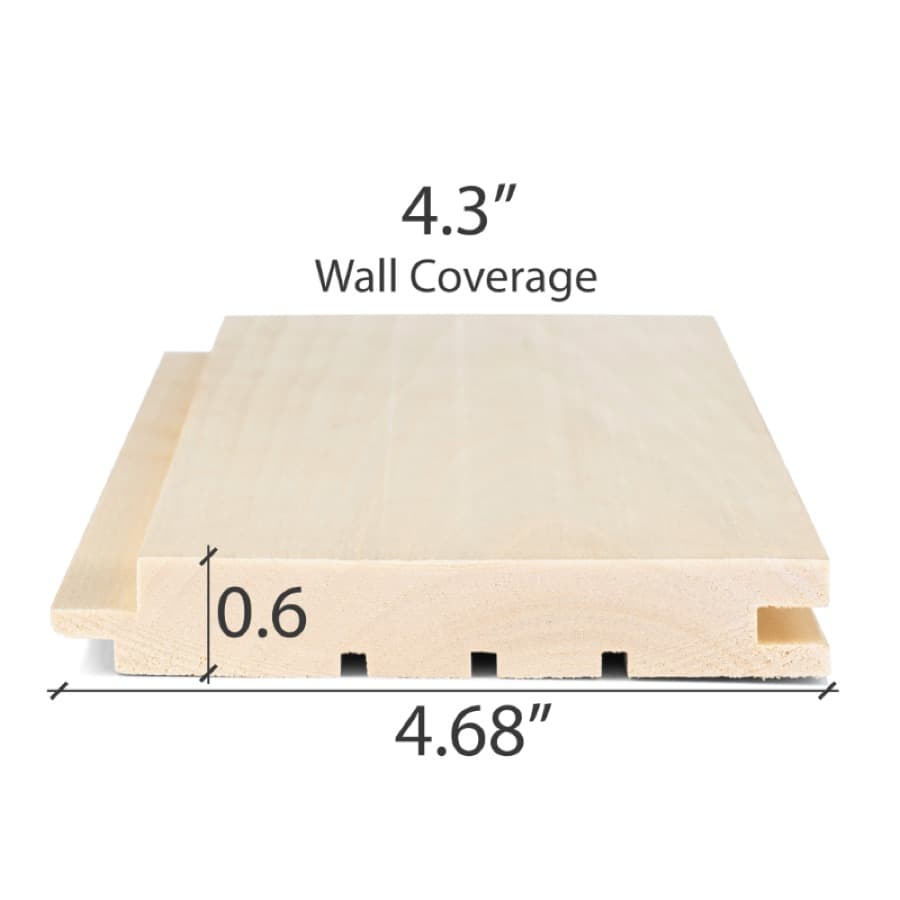 ProSaunas Aspen 1X5 T&G STS4 Wall Cladding
