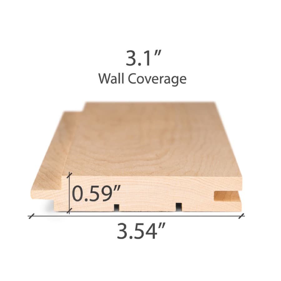 ProSaunas Alder 1X4 T&G STS4 Wall Cladding