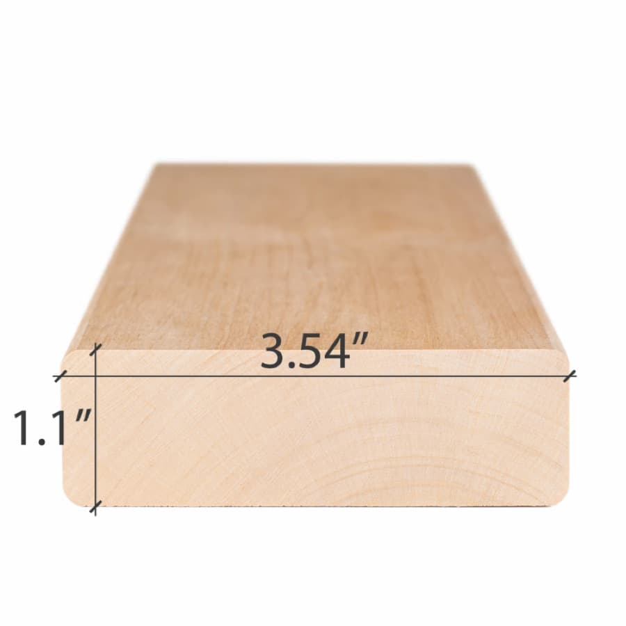 ProSaunas Alder 2X4 S4SEE SHP Bench, Backrest & Skirting