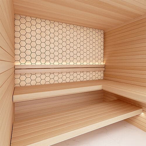 Thermory ProSaunas Hive Aspen Decorative Sauna Wall Panels | 6-Panel Box
