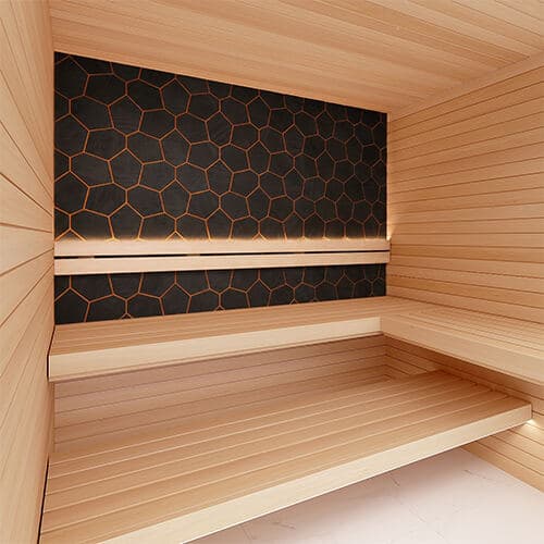 Thermory ProSaunas Modern Black Decorative Sauna Wall Panels | 6-Panel Box
