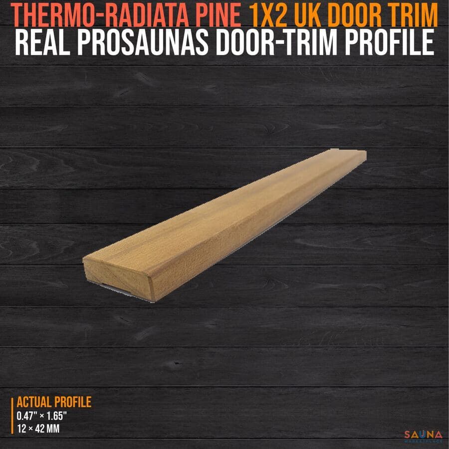 ProSaunas Thermo-Radiata Pine 1x2 UK Door Trim
