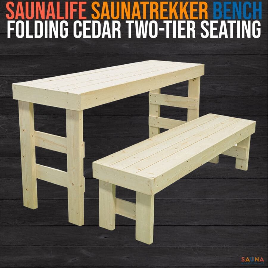 Thermory SaunaLife SaunaTrekker Bench | Folding Cedar